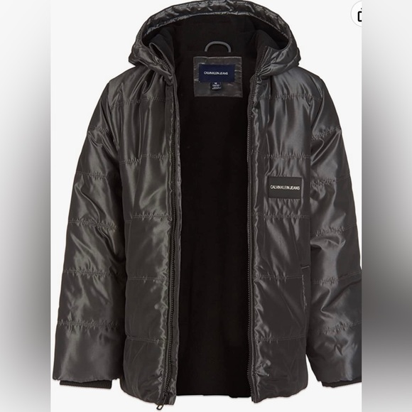 Calvin Klein Boys' Eclipse Bubble Jacket, Dark Grey - Picture 2 of 16